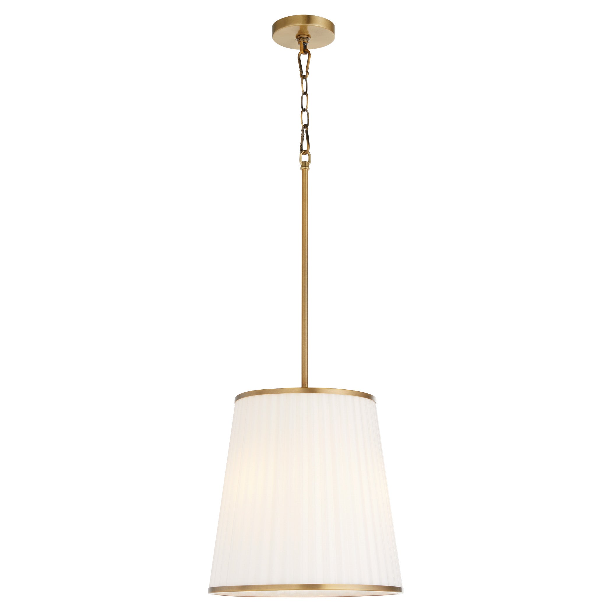 Quorum Marlon 8309-3-47 Pendant, UL Damp Rated, Brushed Brass