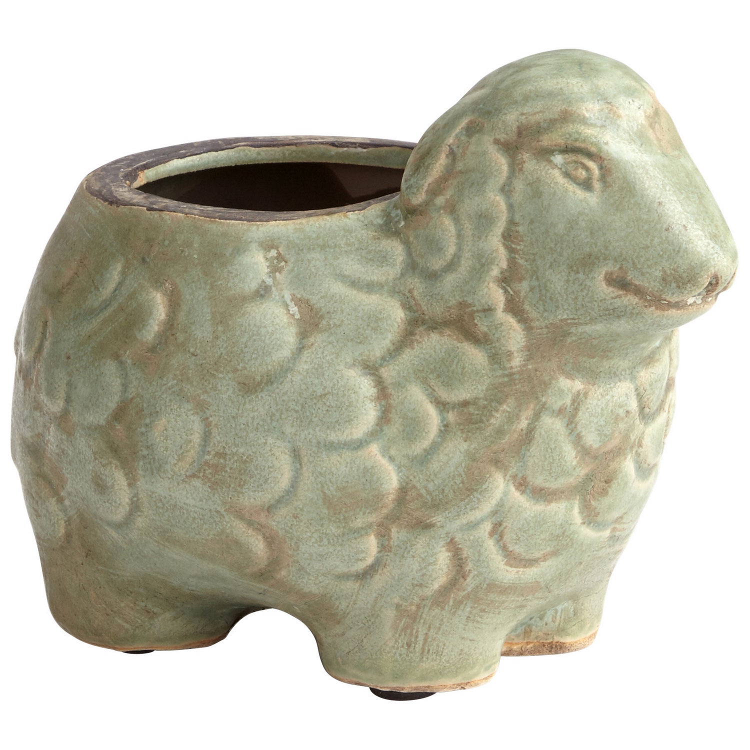 Cyan Design 08763 Lala Lamb Planter - Green Glaze