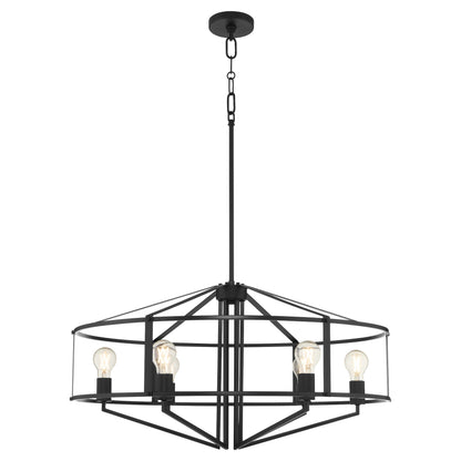 Quorum Tobin 8373-6-59 Pendant, UL Damp Rated, Matte Black