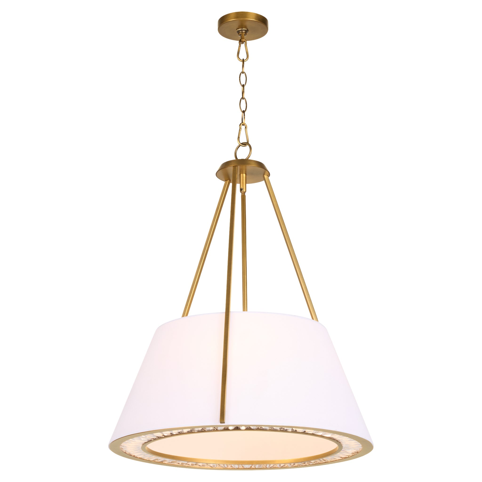 Quorum 8382-4-47 Pendant, UL Damp Rated, Brushed Brass
