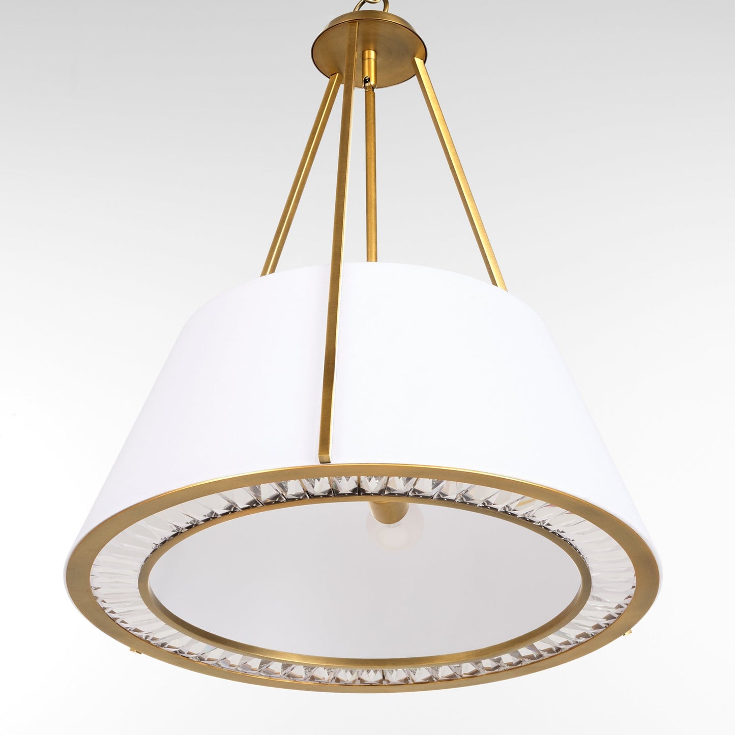 Quorum 8382-4-47 Pendant, UL Damp Rated, Brushed Brass