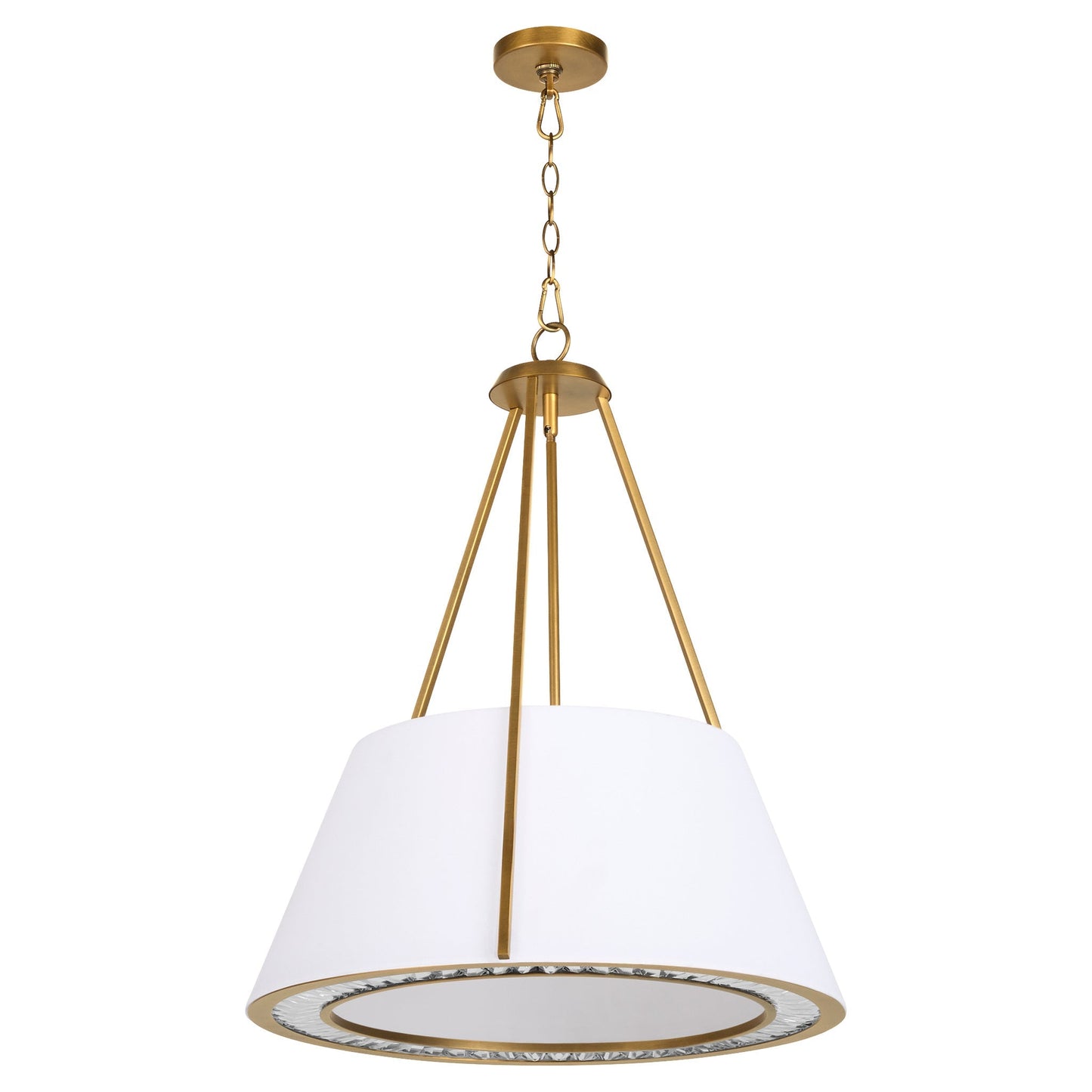 Quorum 8382-4-47 Pendant, UL Damp Rated, Brushed Brass