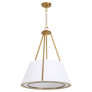 Quorum 8382-4-47 Pendant, UL Damp Rated, Brushed Brass