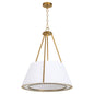 Quorum 8382-4-47 Pendant, UL Damp Rated, Brushed Brass