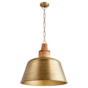 Quorum 84-75 Pendant - Artisan Brass