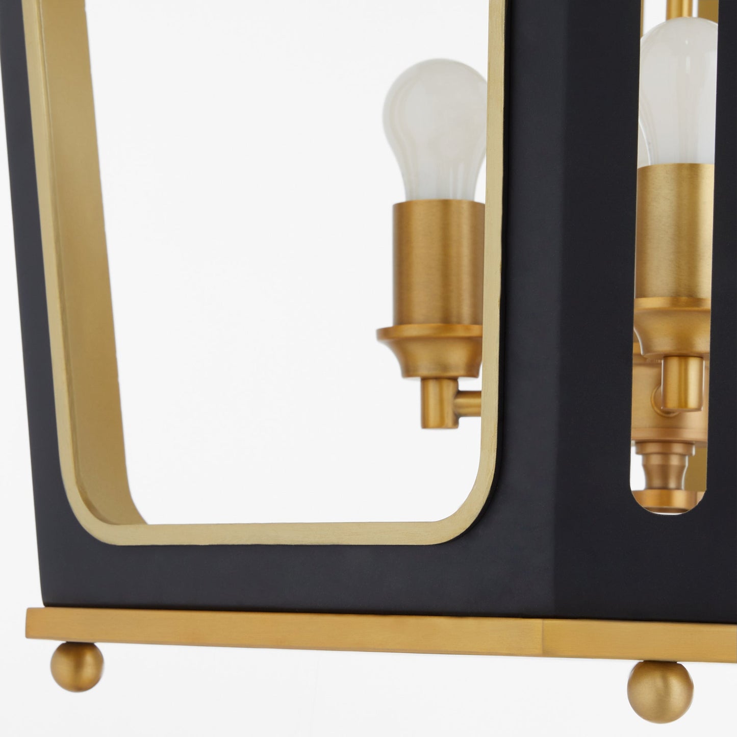 Quorum 840-8-5947 Pendant, UL Damp Rated, Matte Black|Brushed Brass