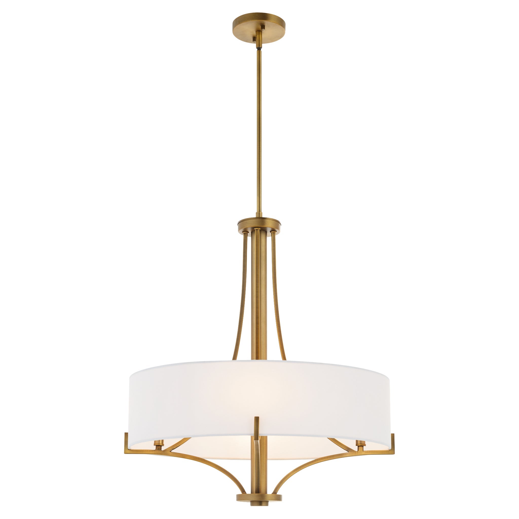 Quorum 841-4-47 Pendant, UL Damp Rated, Brushed Brass