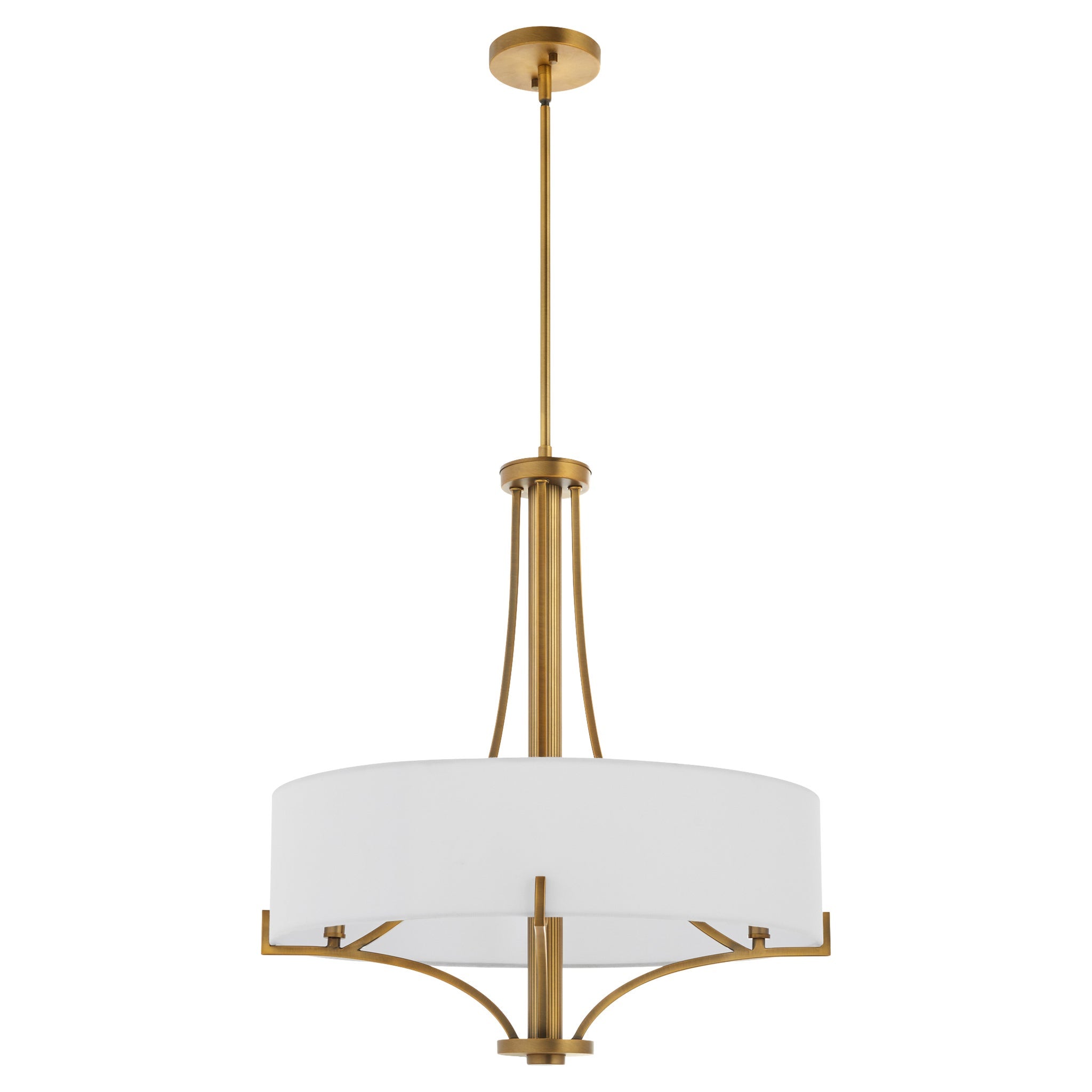 Quorum 841-4-47 Pendant, UL Damp Rated, Brushed Brass