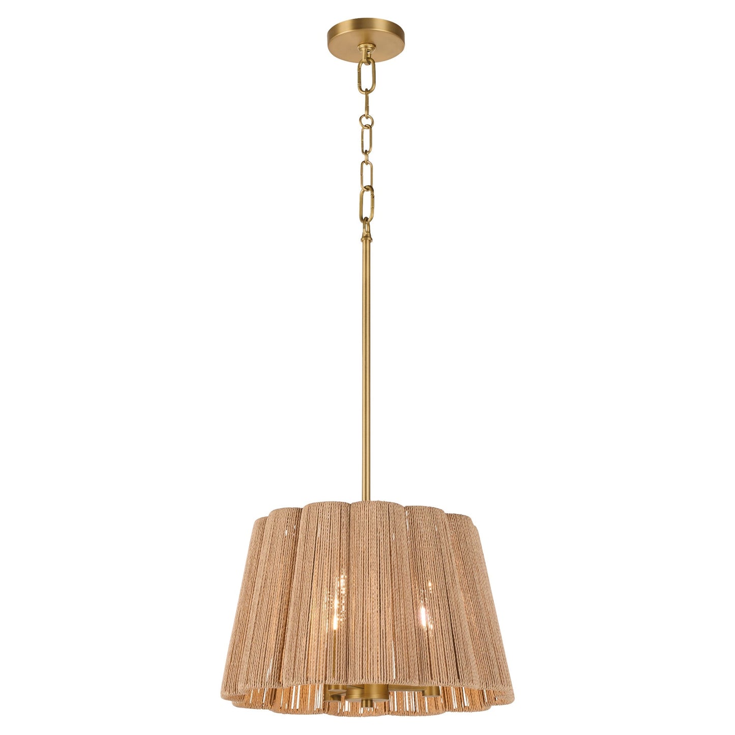 Quorum 851-3-47 Pendant, UL Damp Rated, Brushed Brass
