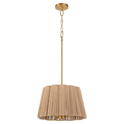 Quorum 851-3-47 Pendant, UL Damp Rated, Brushed Brass