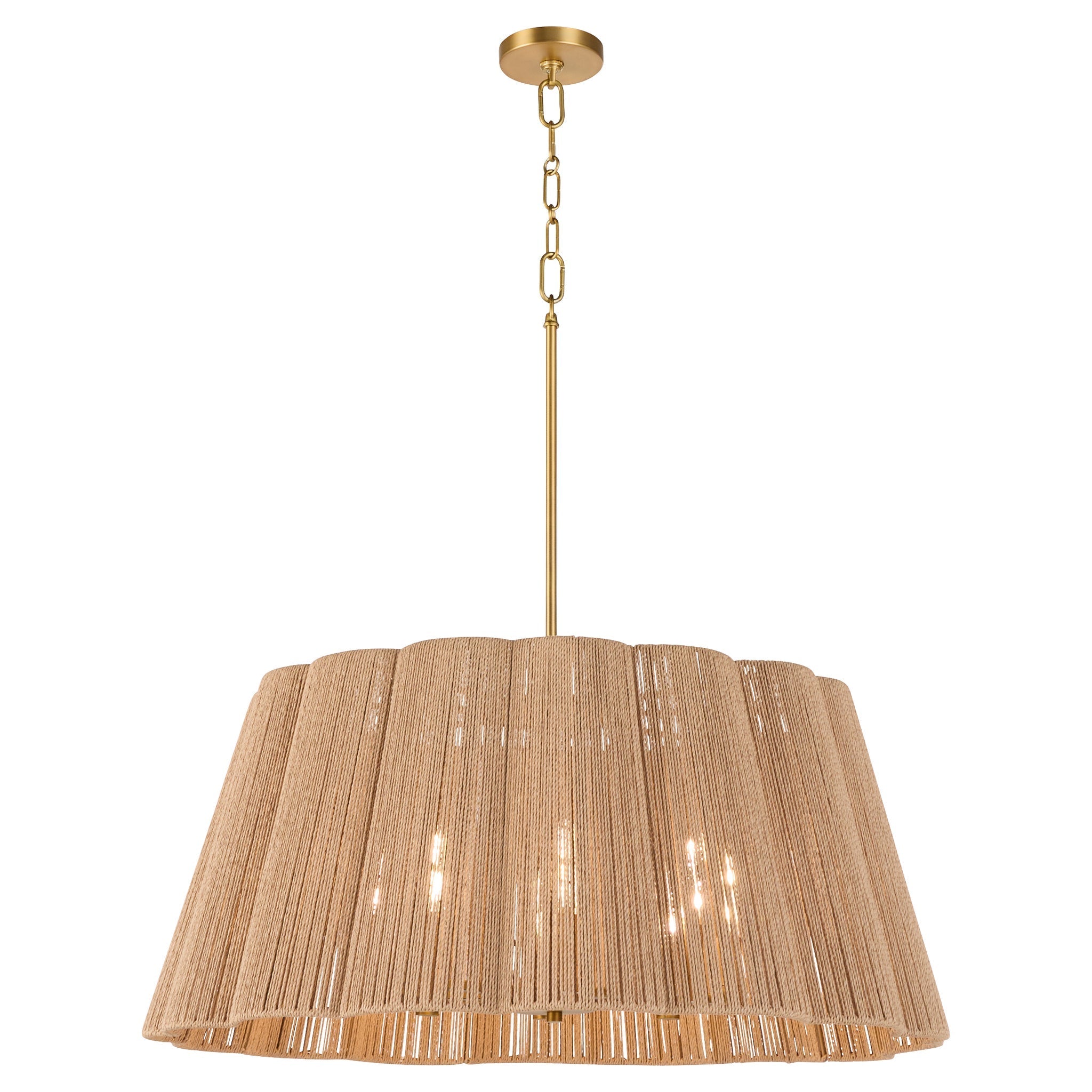 Quorum 851-8-47 Pendant, UL Damp Rated, Brushed Brass