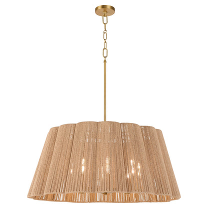 Quorum 851-8-47 Pendant, UL Damp Rated, Brushed Brass