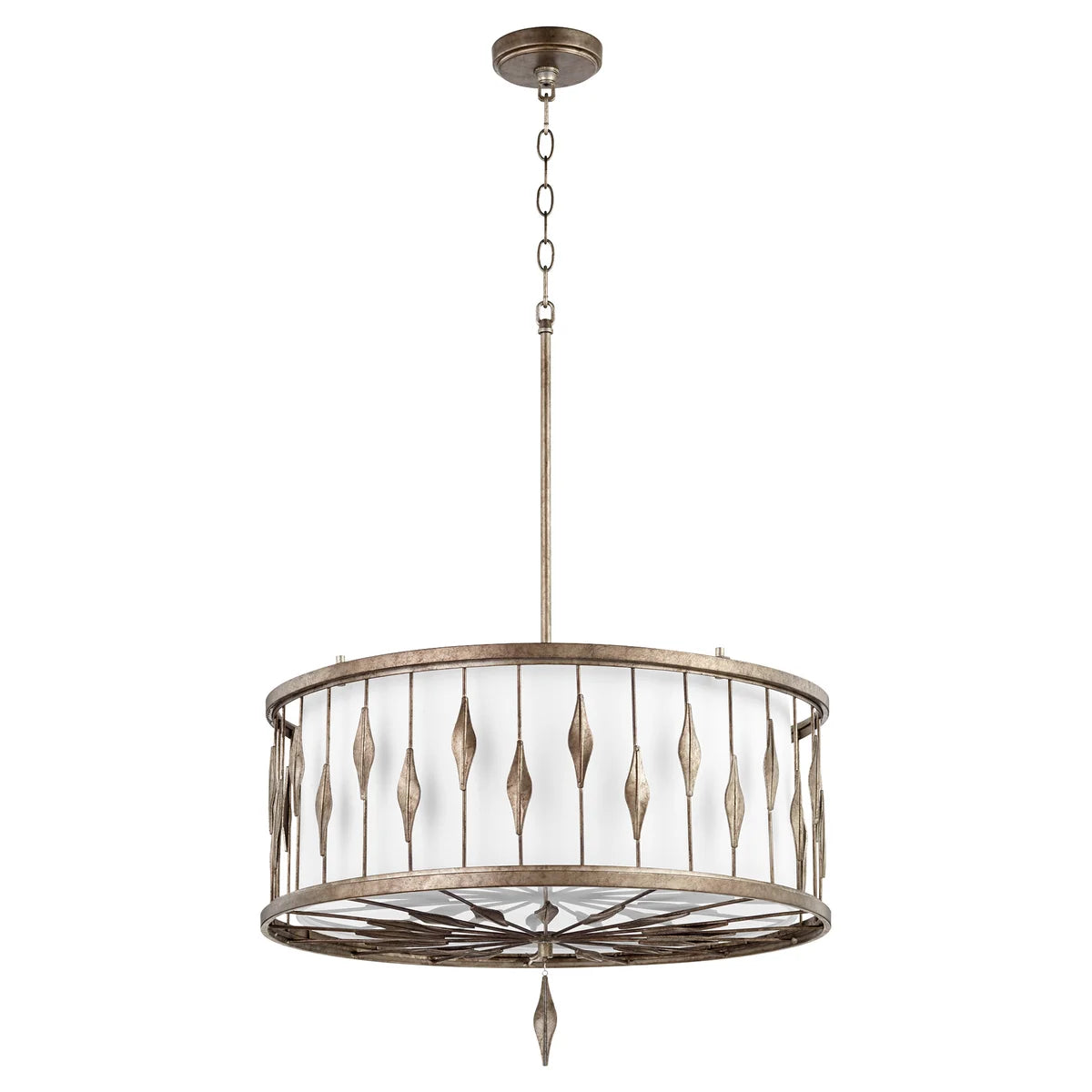 Quorum Cordon 855-6-91 Drum Pendant - Persian Gray 6lt Transitional
