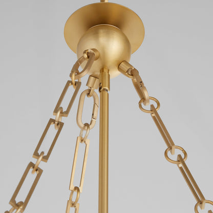 Quorum 8562-12-80 Pendant, UL Damp Rated, Aged Brass