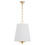 Quorum 8562-3-80 Pendant, UL Damp Rated, Aged Brass