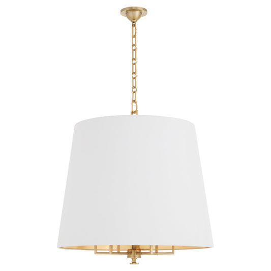 Quorum 8562-6-80 Pendant, UL Damp Rated, Aged Brass