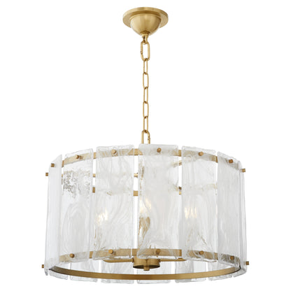 Quorum 8575-4-80 Pendant, UL Damp Rated, Aged Brass