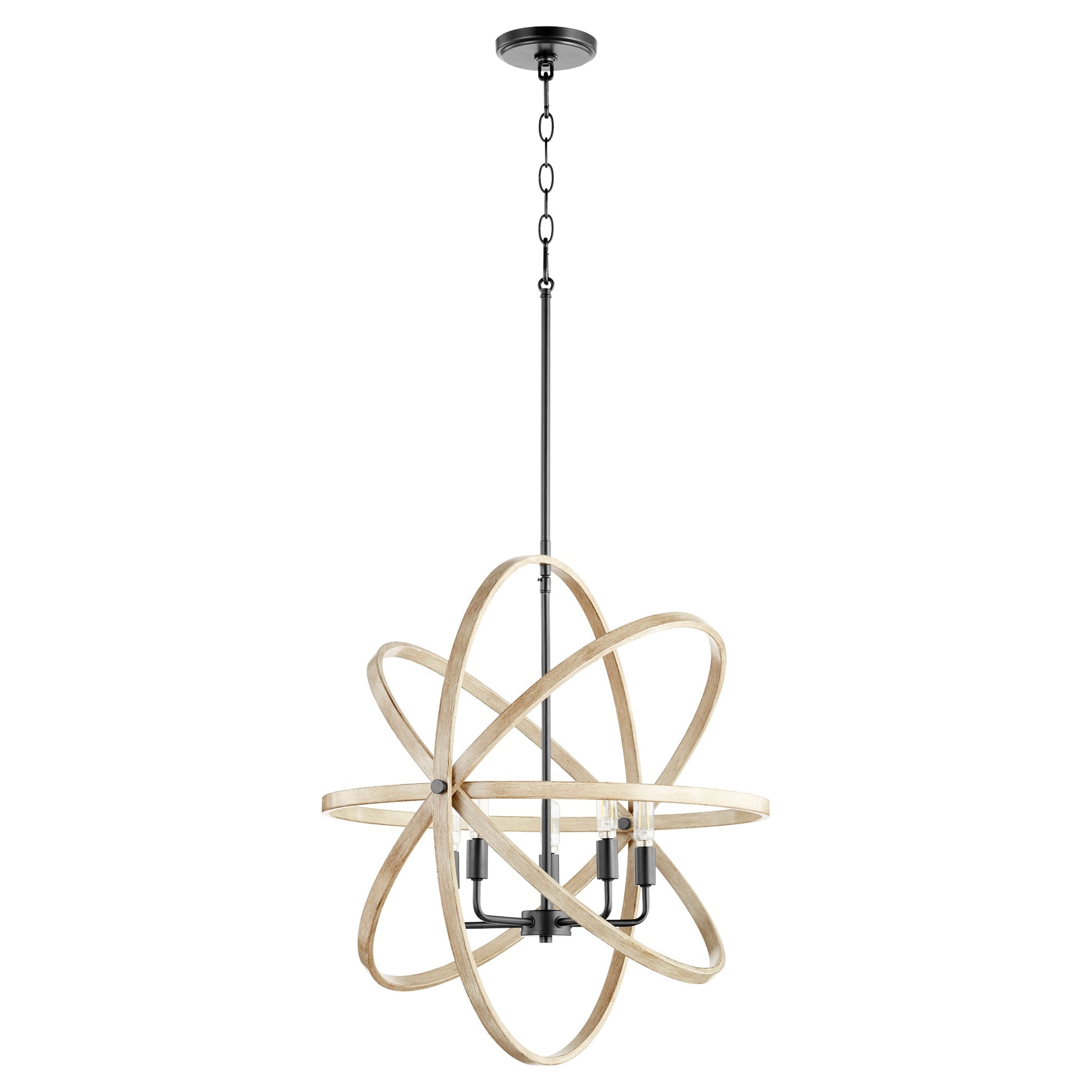Quorum 86-5-69 Pendant - Textured Black W/ Driftwood Finish