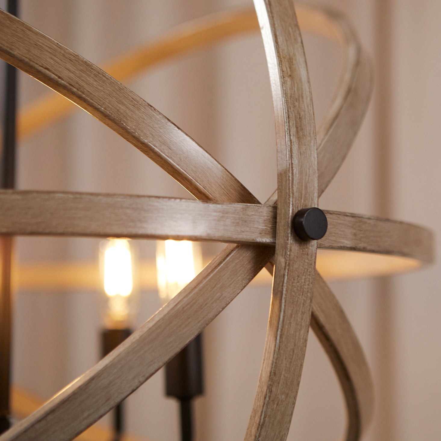 Quorum 86-5-69 Pendant - Textured Black W/ Driftwood Finish