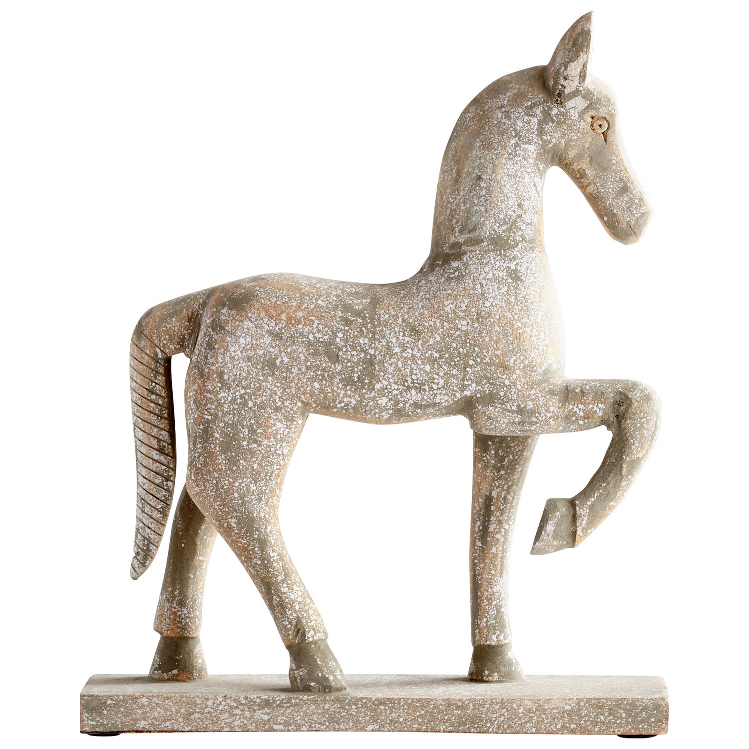 Cyan Design 08970 Rustic Canter Sculpture - Antique French White - Small