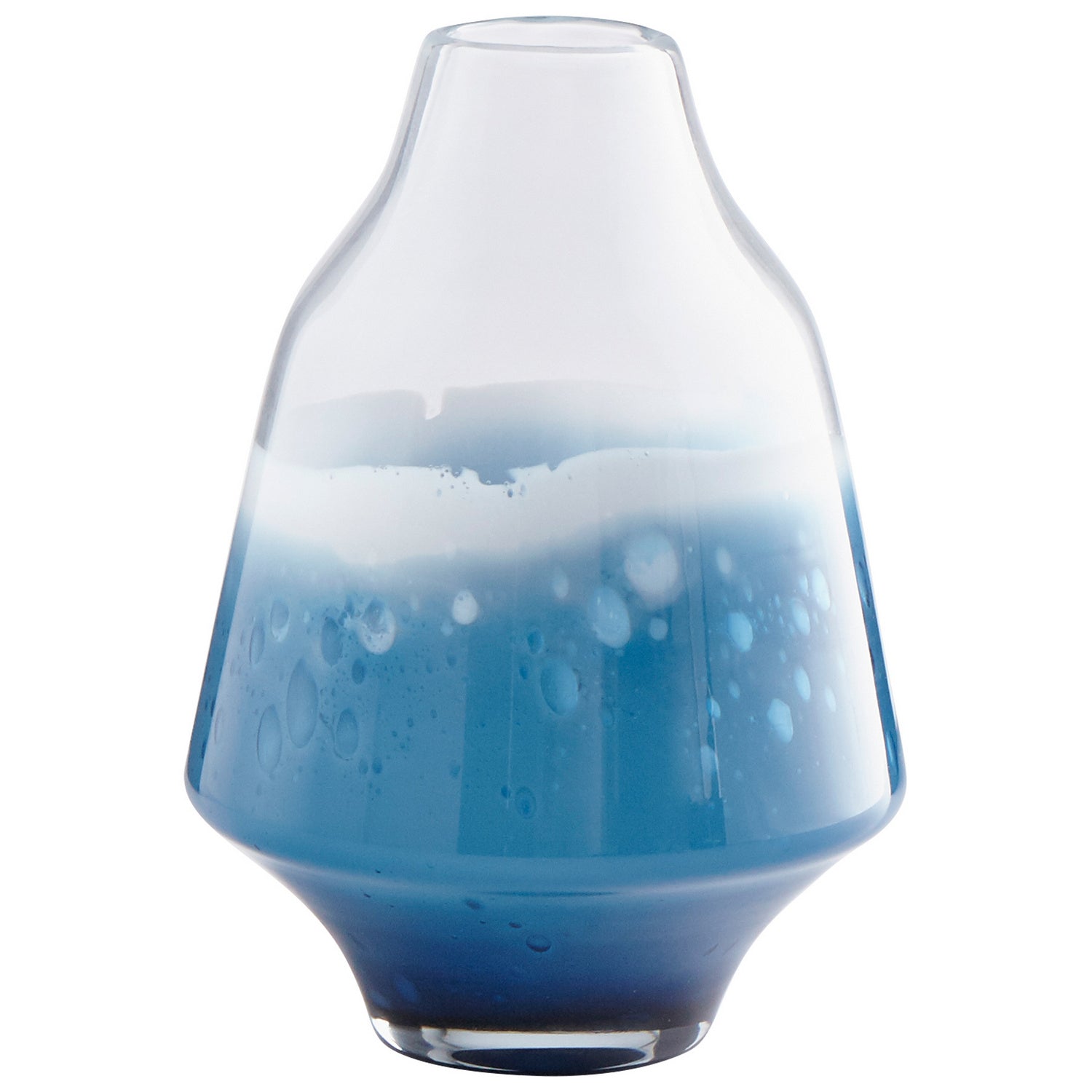 Cyan Design 09166 Water Dance Vase - Clear And Cobalt - Medium