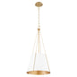 Quorum Denise 862-1-0880 Pendant - Studio White W/ Aged Brass