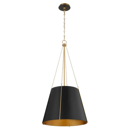 Quorum Denise 862-1-5980 Pendant - Matte Black / Aged Brass 15"