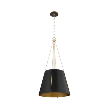 Quorum Denise 862-1-5980 Pendant - Matte Black / Aged Brass 15"