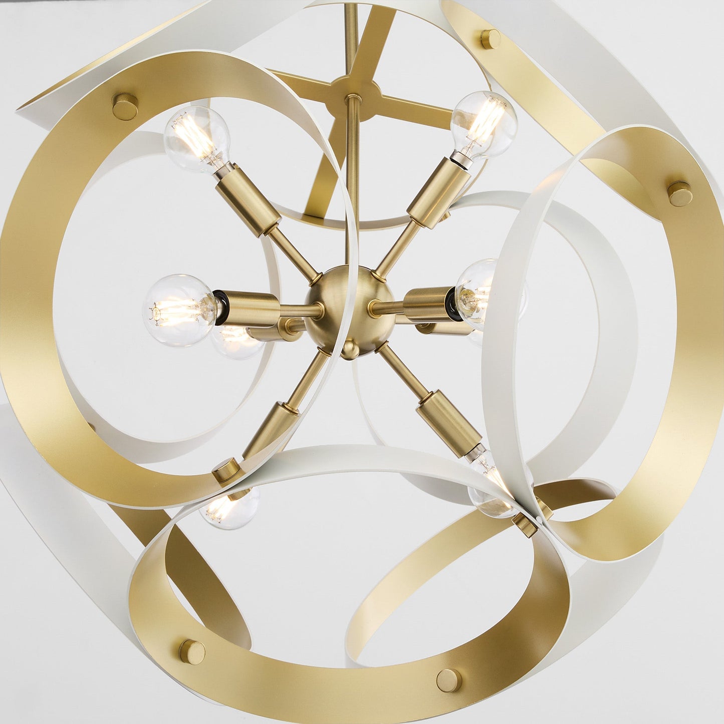 Quorum Domain 865-8-0880 Pendant, UL Damp Rated, Studio White|Aged Brass