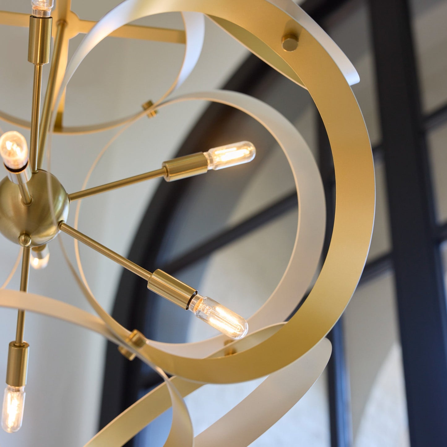 Quorum Domain 865-8-0880 Pendant, UL Damp Rated, Studio White|Aged Brass