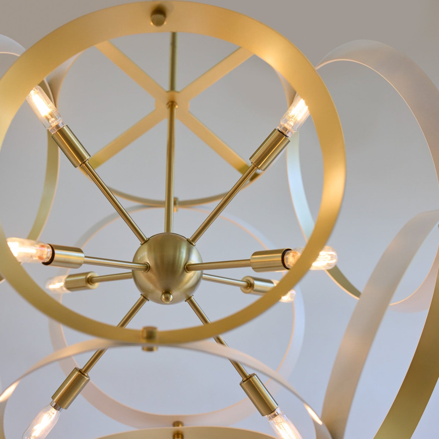 Quorum Domain 865-8-0880 Pendant, UL Damp Rated, Studio White|Aged Brass