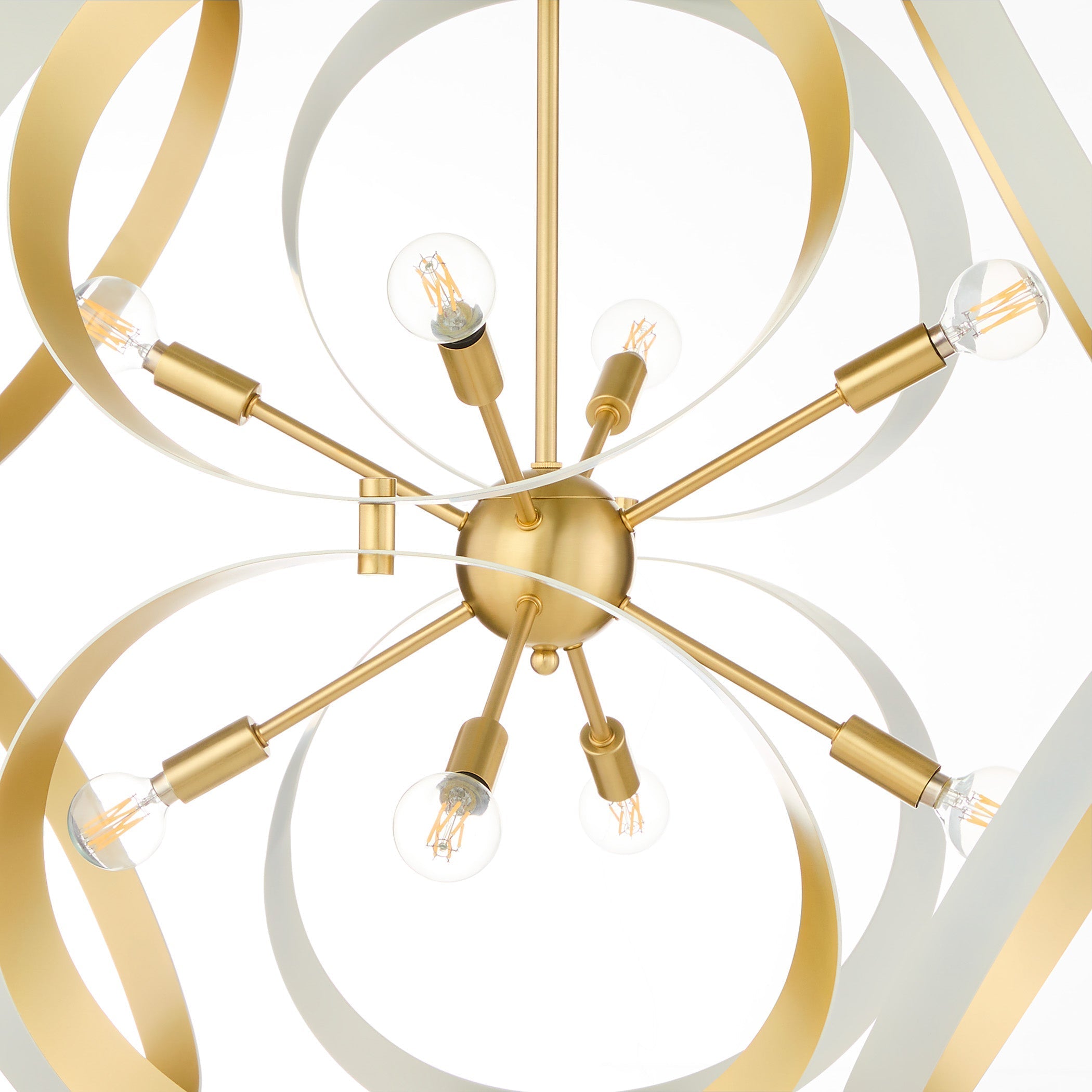 Quorum 866-8-0880 Pendant, UL Damp Rated, Studio White|Aged Brass