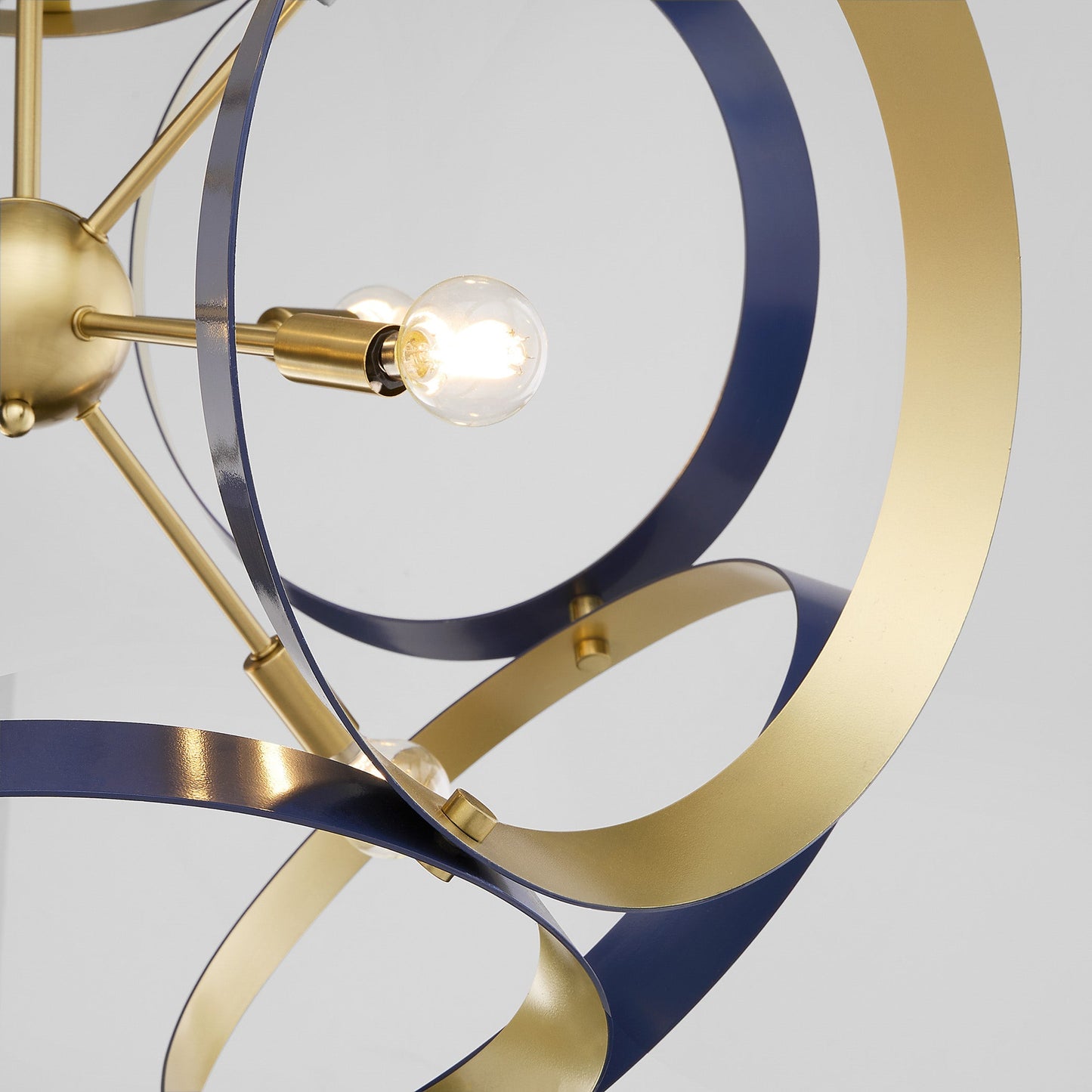 Quorum 866-8-3280 Pendant, UL Damp Rated, Blue|Aged Brass