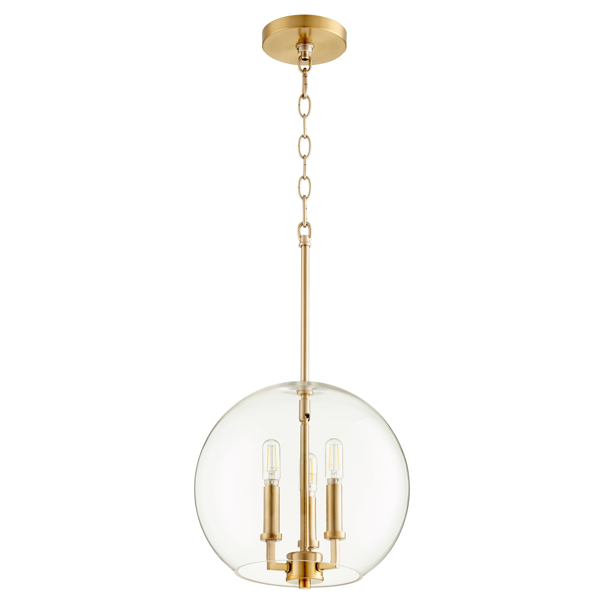 Quorum 873-3-80 Pendant - Aged Brass