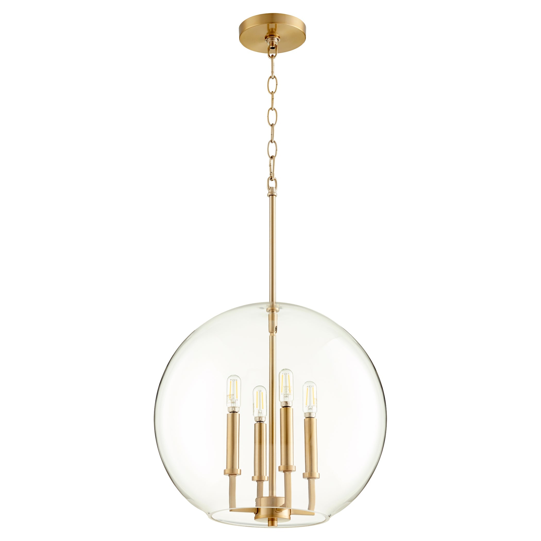 Quorum 8333-3-44 873-4-80 Pendant - Aged Brass