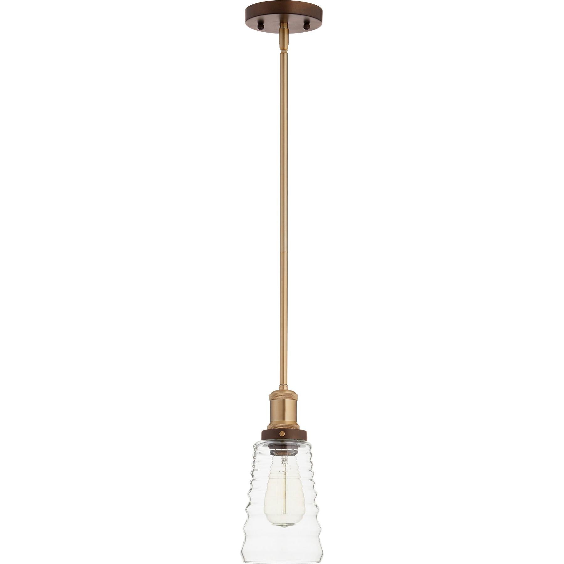 Quorum 879-8086 Pendant - Aged Brass W/ Oiled Bronze