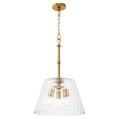 Quorum 8803-3-47 Pendant, UL Damp Rated, Brushed Brass