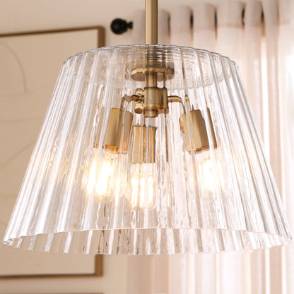 Quorum 8803-3-47 Pendant, UL Damp Rated, Brushed Brass