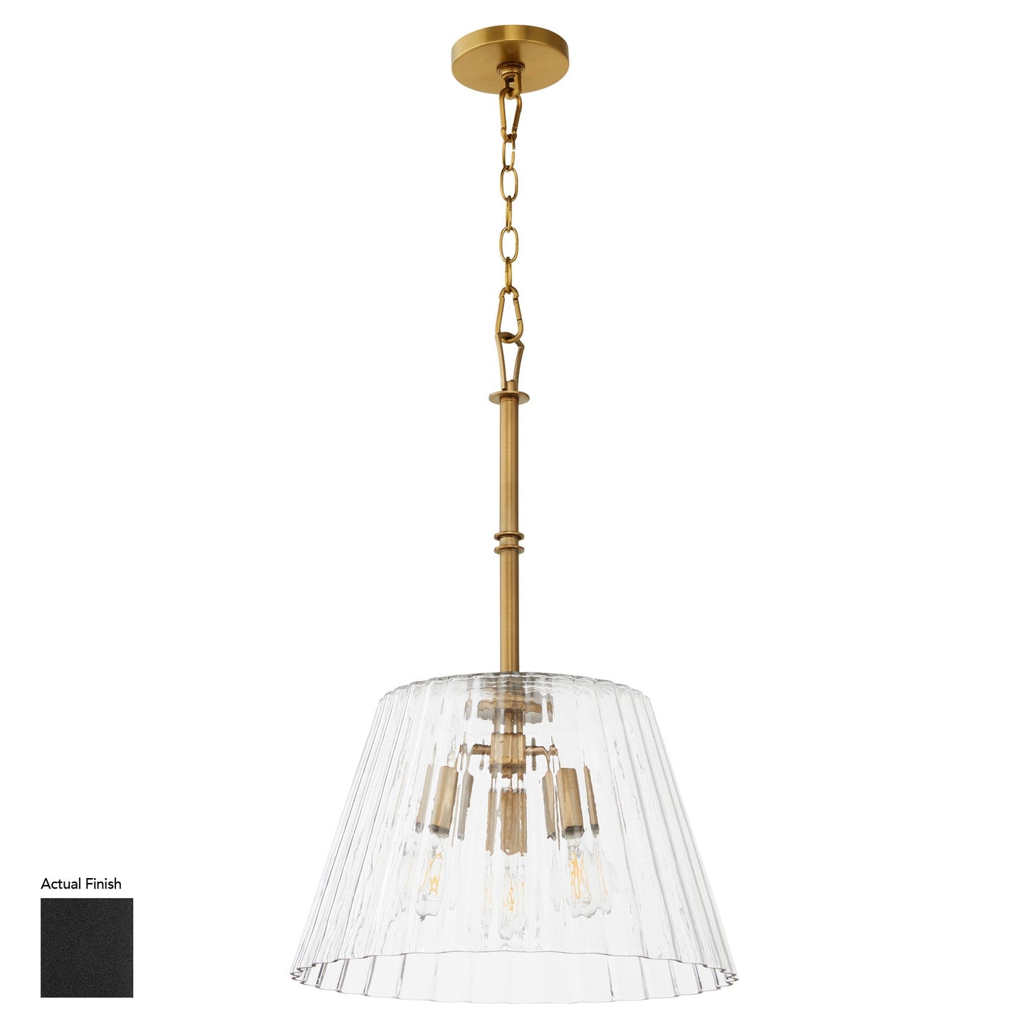 Quorum 8803-3-59 Pendant, UL Damp Rated, Matte Black