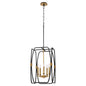 Quorum Bishop 881-5-5947 Pendant, UL Damp Rated, Matte Black|Brushed Brass