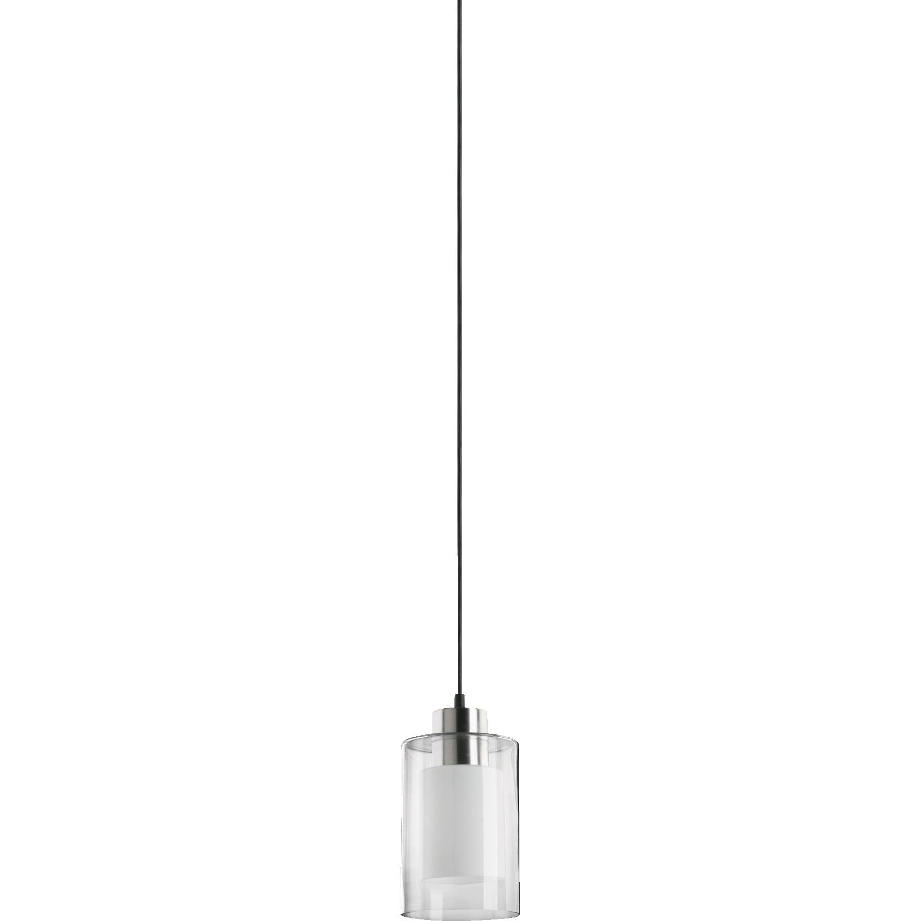 Quorum 882-65 Pendant - Satin Nickel Clear And White