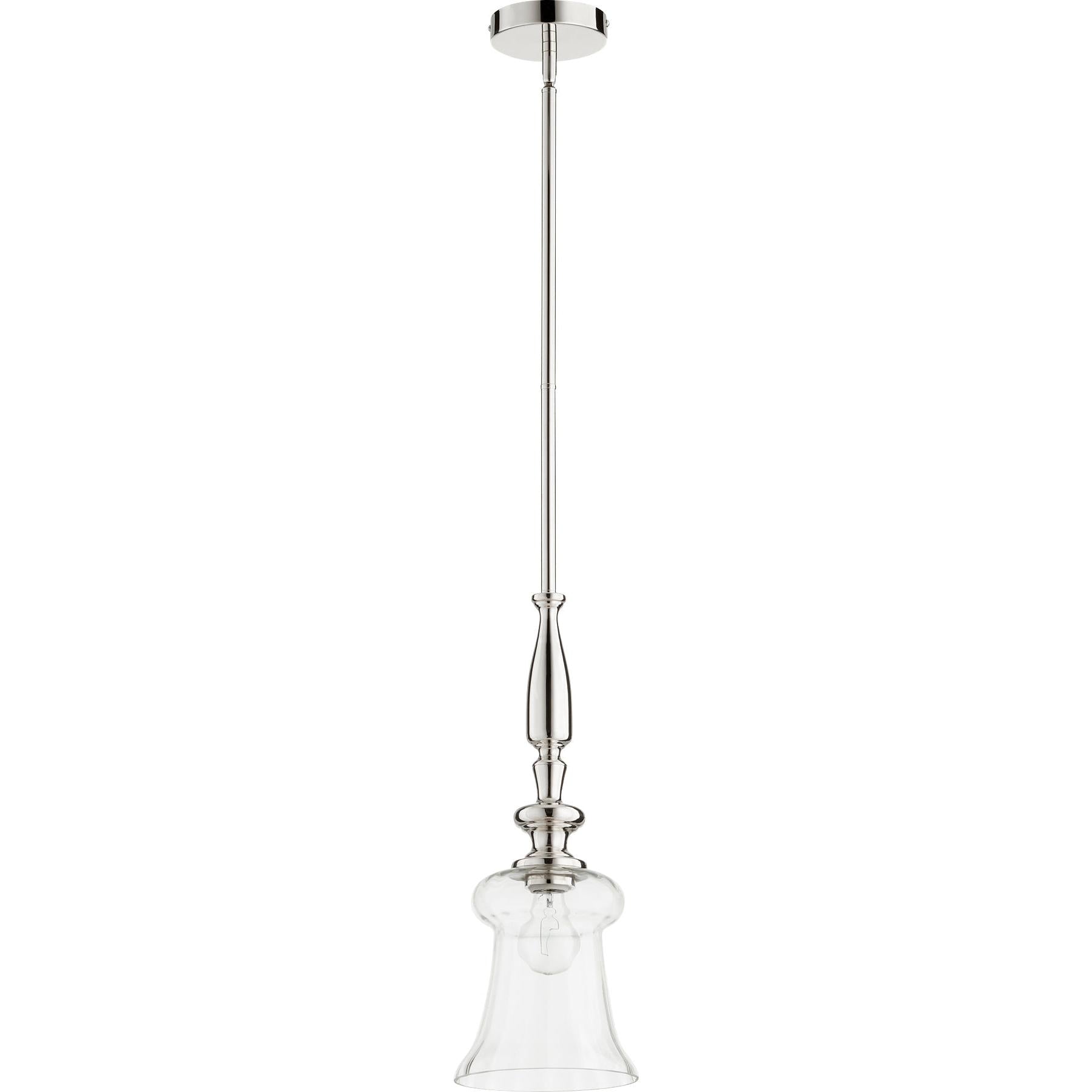 Quorum 883-62 Pendant - Polished Nickel W/ Clear