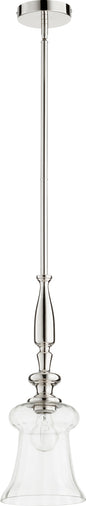 Quorum 883-62 Pendant - Polished Nickel W/ Clear