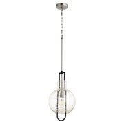 Quorum 89-10-6965 Pendant - Textured Black W/ Satin Nickel