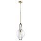 Quorum 89-10-6980 Pendant - Textured Black W/ Aged Brass