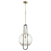 Quorum 89-14-6965 Pendant - Textured Black W/ Satin Nickel