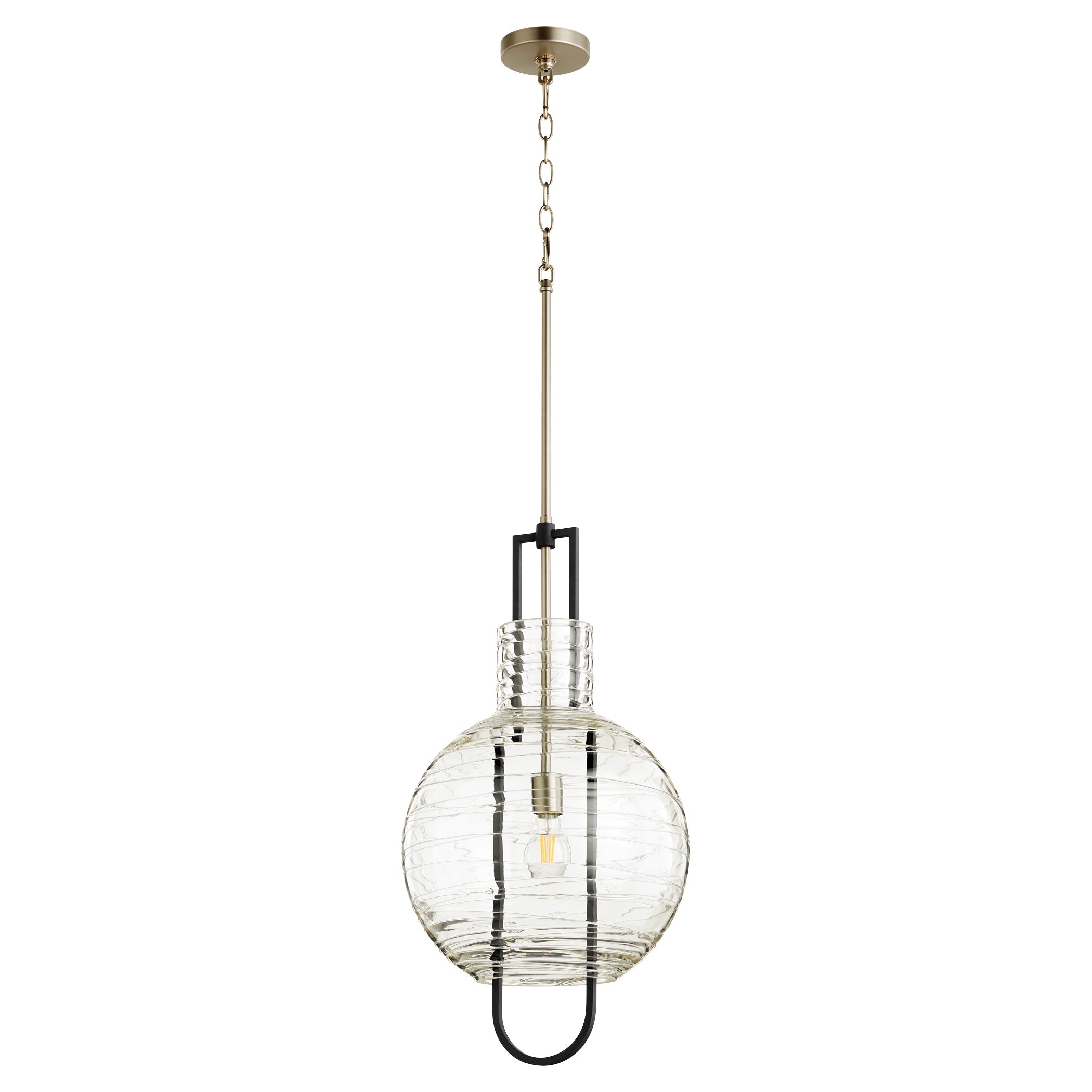 Quorum 89-14-6965 Pendant - Textured Black W/ Satin Nickel