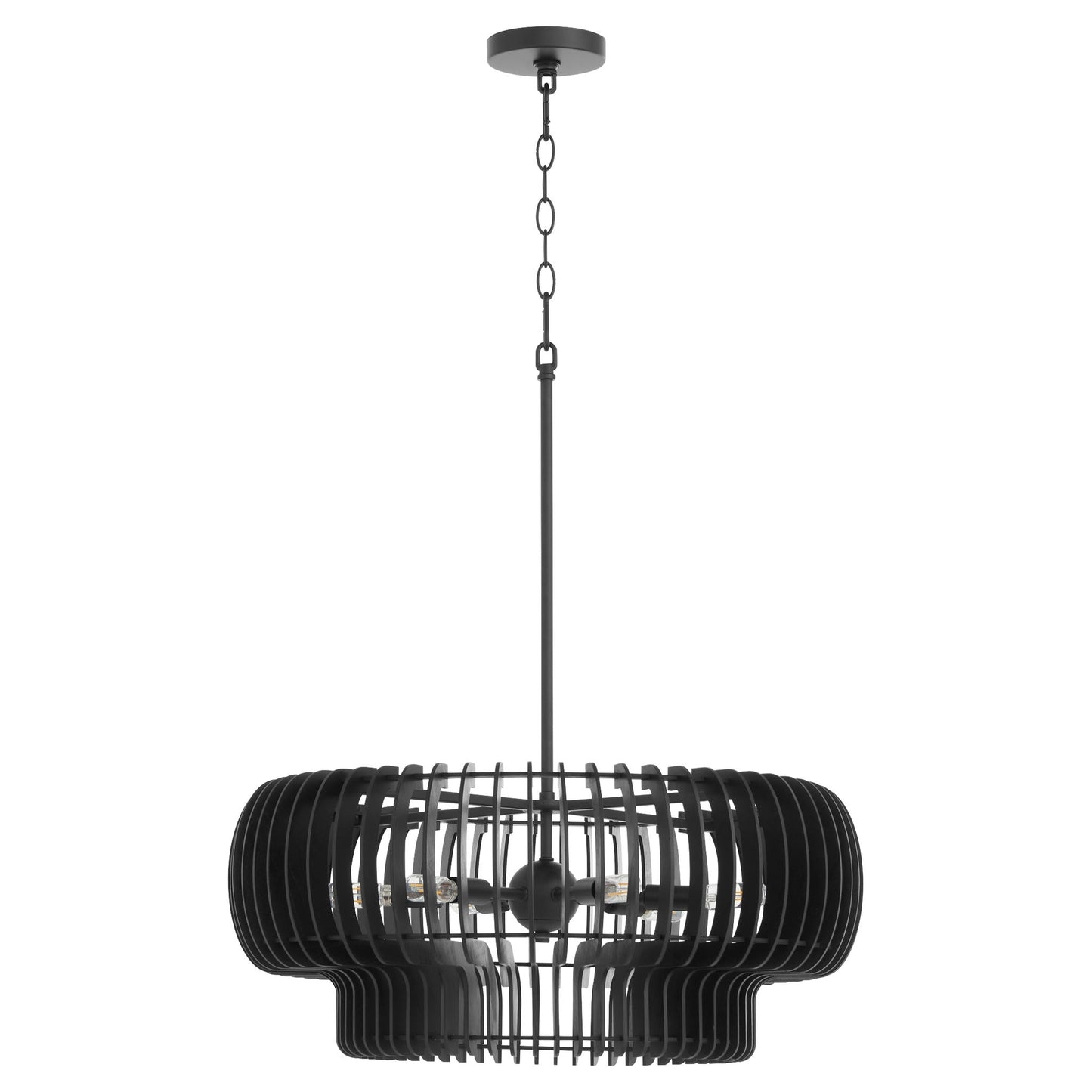 Quorum Harrelson 8905-6-59 Pendant, UL Damp Rated, Matte Black