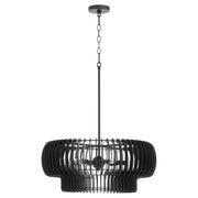 Quorum Harrelson 8905-6-59 Pendant, UL Damp Rated, Matte Black