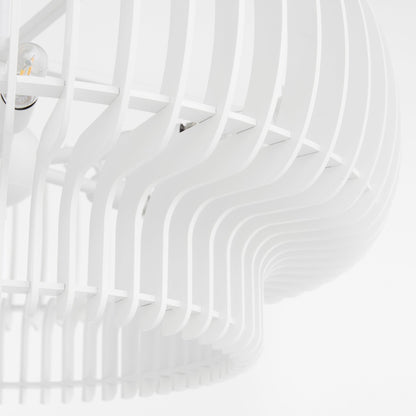 Quorum Harrelson 8905-6-8 Pendant, UL Damp Rated, Studio White